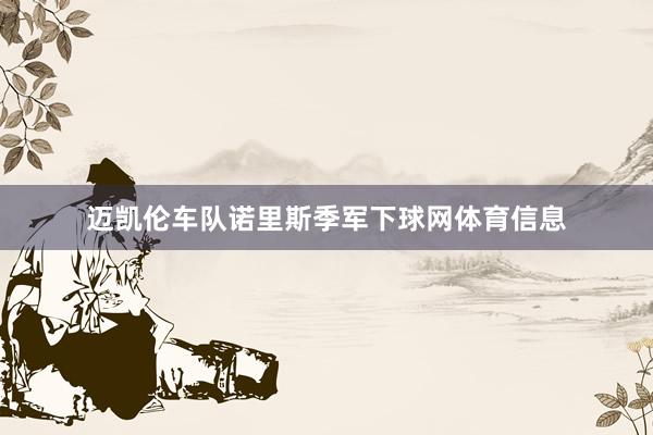 迈凯伦车队诺里斯季军下球网体育信息