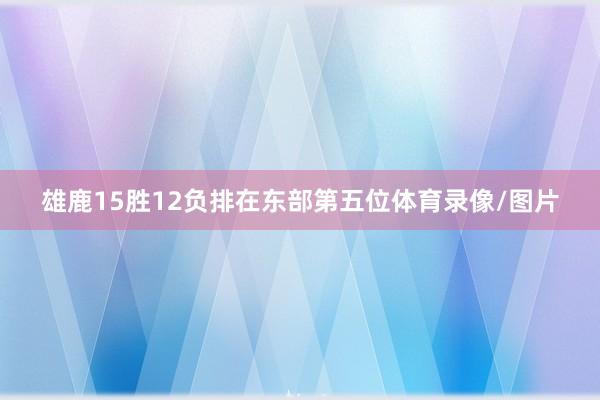 雄鹿15胜12负排在东部第五位体育录像/图片
