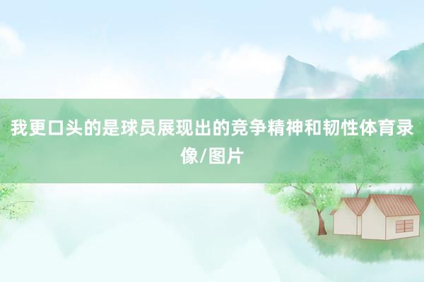 我更口头的是球员展现出的竞争精神和韧性体育录像/图片