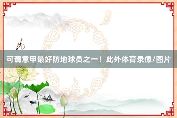 可谓意甲最好防地球员之一！此外体育录像/图片