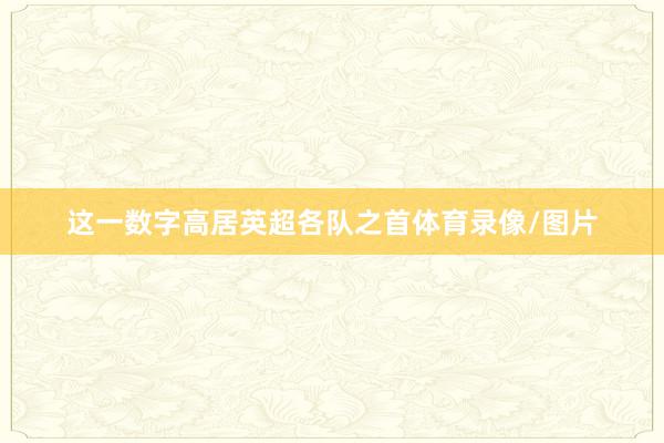 这一数字高居英超各队之首体育录像/图片