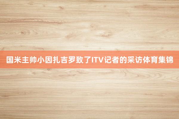 国米主帅小因扎吉罗致了ITV记者的采访体育集锦