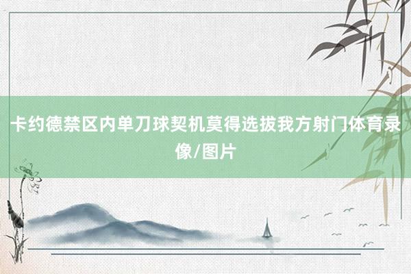 卡约德禁区内单刀球契机莫得选拔我方射门体育录像/图片