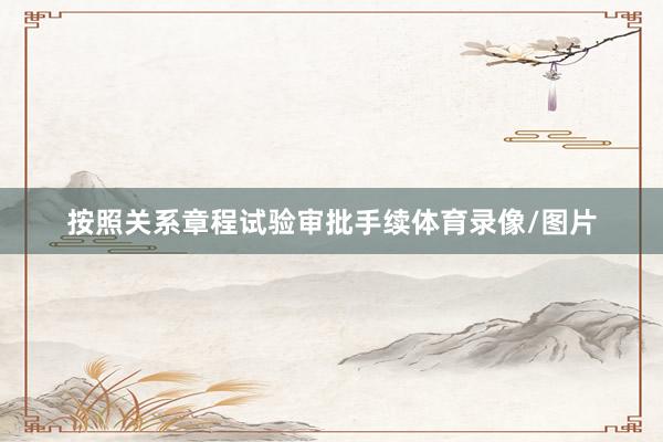 按照关系章程试验审批手续体育录像/图片
