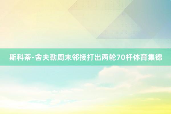 斯科蒂-舍夫勒周末邻接打出两轮70杆体育集锦