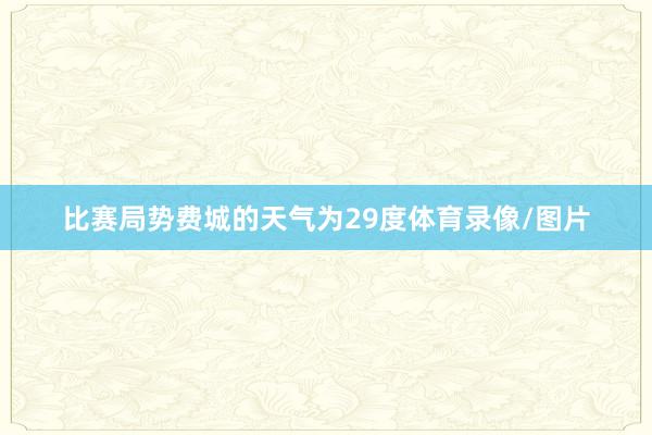 比赛局势费城的天气为29度体育录像/图片