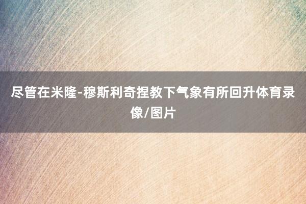 尽管在米隆-穆斯利奇捏教下气象有所回升体育录像/图片