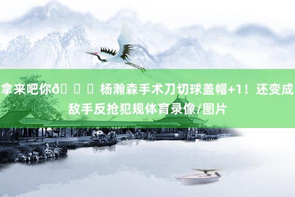 拿来吧你😀杨瀚森手术刀切球盖帽+1！还变成敌手反抢犯规体育录像/图片