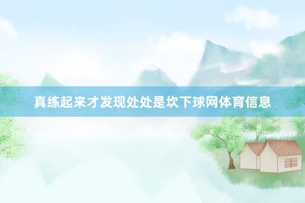 真练起来才发现处处是坎下球网体育信息