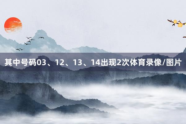 其中号码03、12、13、14出现2次体育录像/图片