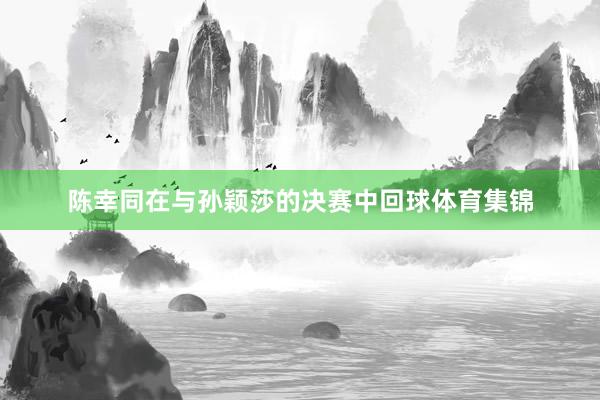 陈幸同在与孙颖莎的决赛中回球体育集锦
