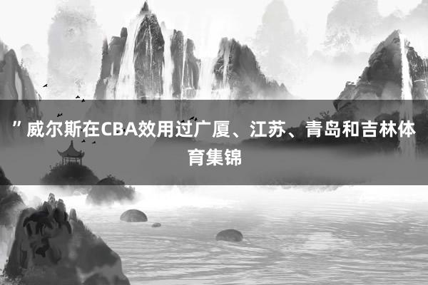 ”威尔斯在CBA效用过广厦、江苏、青岛和吉林体育集锦