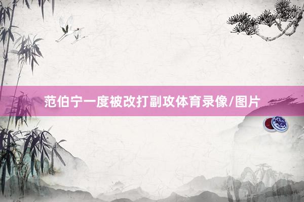 范伯宁一度被改打副攻体育录像/图片