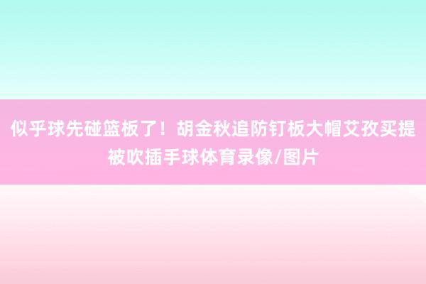 似乎球先碰篮板了！胡金秋追防钉板大帽艾孜买提被吹插手球体育录像/图片